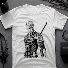Metal Gear Solid Grey Fox Минималистичен Удар Тениска